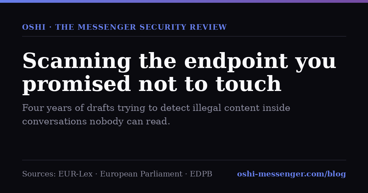 Opening card for the article &ldquo;Scanning the endpoint you promised not to touch&rdquo;