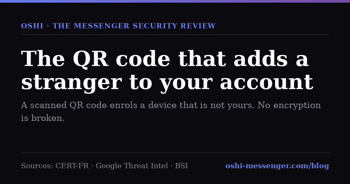 Opening card for the article &ldquo;The QR code that adds a stranger to your account&rdquo;