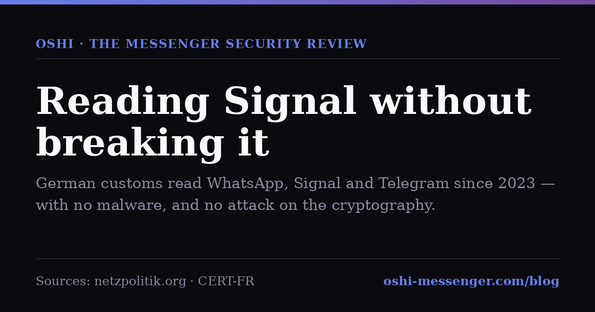 Opening card for the reference article &ldquo;Reading Signal without breaking it&rdquo;