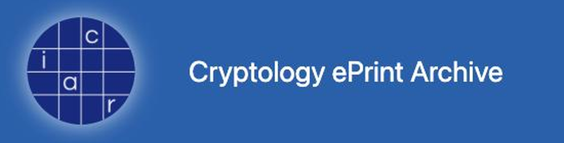 Masthead of the Cryptology ePrint Archive, the IACR preprint server where the post-compromise security paper was published.